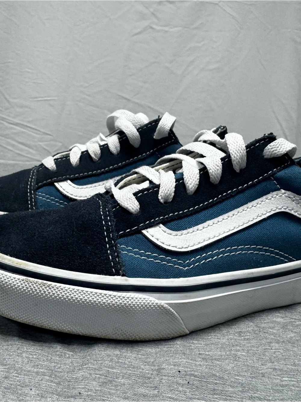 Vans Kids Old Skool Navy Blue & Black Skate Sneakers